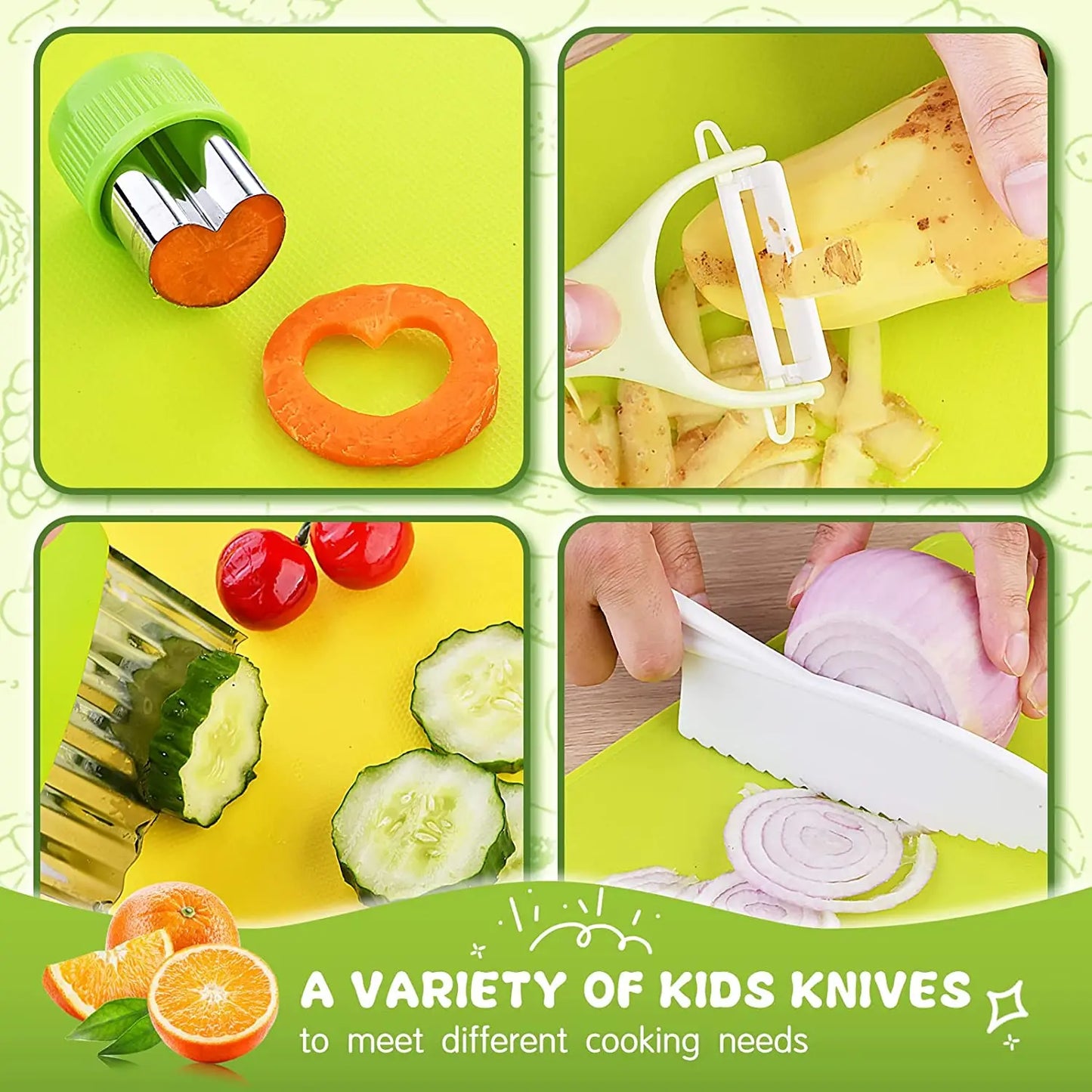 13 PIECE KIDS SAFE COOKING SET.